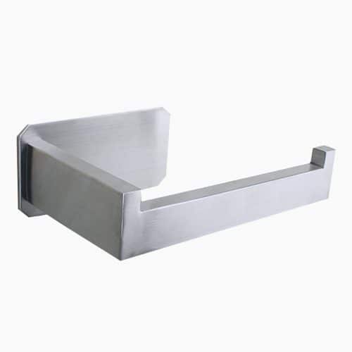 toiletrolhouder zelfklevend - zilver rvs - Industrieel